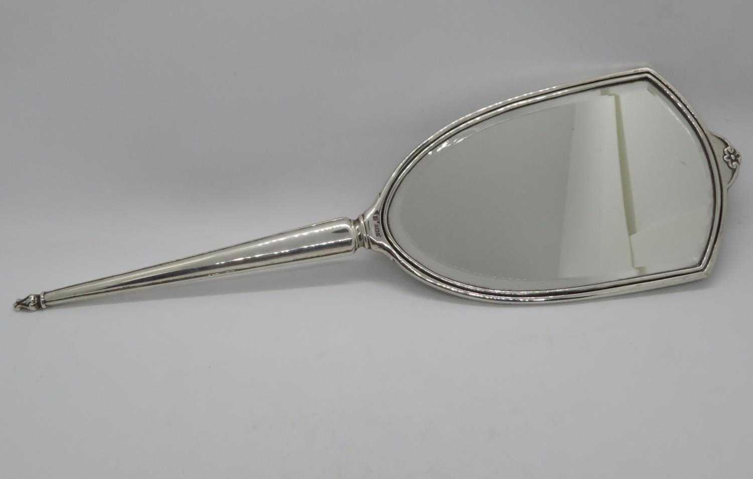 Vintage silver dressing table mirror by Charles Green and Sons 1975 - Image 2 of 3