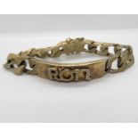 Silver ID bracelet engraved ROM 69g