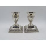 Pair of HM silver candlesticks 5" high