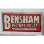 40" x 20" original 1930's Bensham Picture House poster