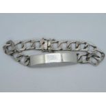 Silver bark finish ID bracelet London 1979 30.3g