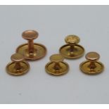 HM 9ct gold collar buttons 3.5g