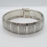 Vintage silver Milanese style bracelet fully HM 7.5" 28g