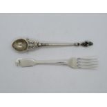 Silver HM spoon and fork 89g
