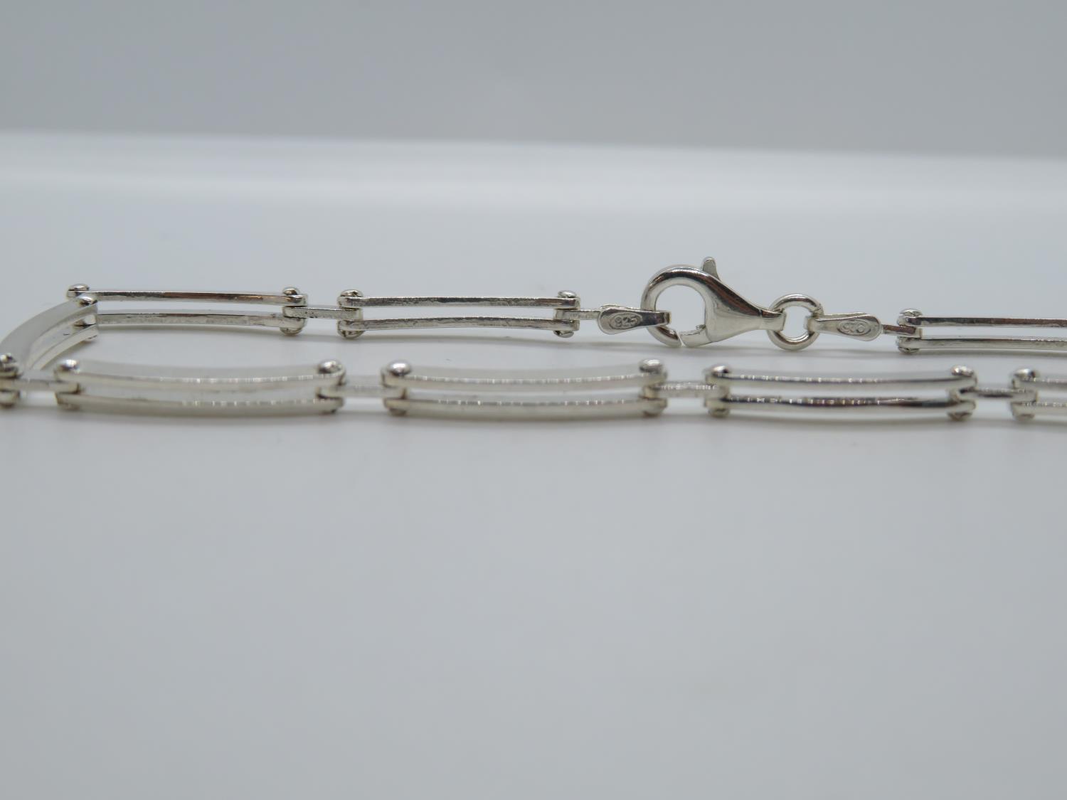 Silver 2 bar bracelet 925 - Image 2 of 3