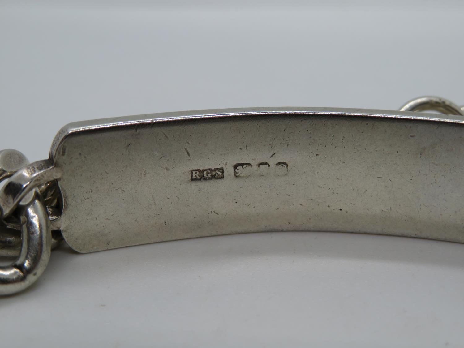 Gent's HM silver ID bracelet 59g - Image 2 of 2