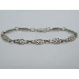 Silver Celtic design bracelet Sheffield 8.5g