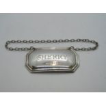 Silver HM sherry label