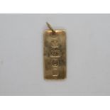 Chunky 9ct bullion pendant 9.6g