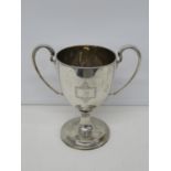 Very early HM English trophy with cartouche to front Georgian HM 654g