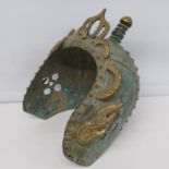 Ornamental helmet in bronze