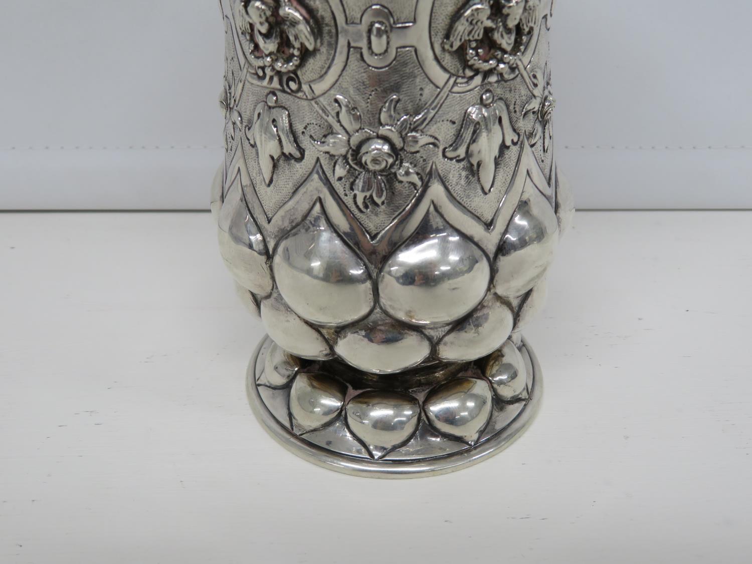 Very nicely decorated continental silver HM early 218g goblet 5" high - Image 2 of 11