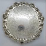 Early Victorian silver HM salver 21.8oz