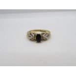 9ct gold and diamond ring fully HM 2.5g size L