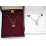 2x boxed silver necklaces