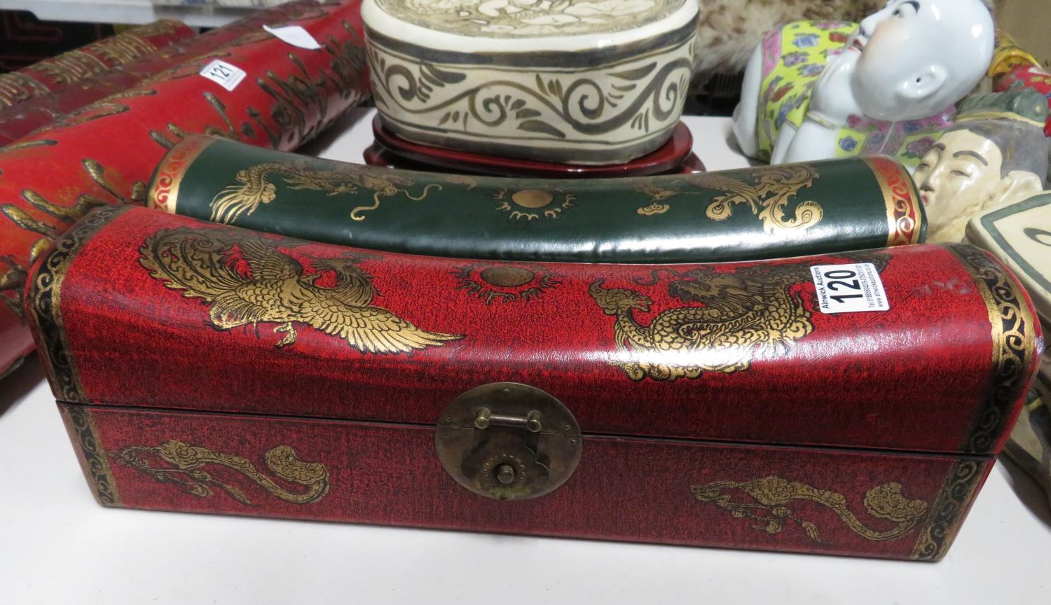 2x Oriental boxes with locks - Image 2 of 2