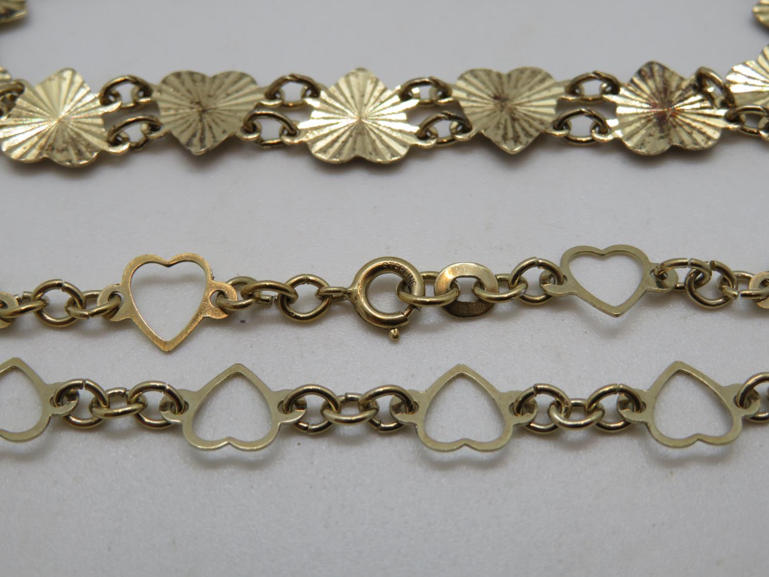 2x gold on silver Sweetheart bracelets 8g - Image 2 of 2