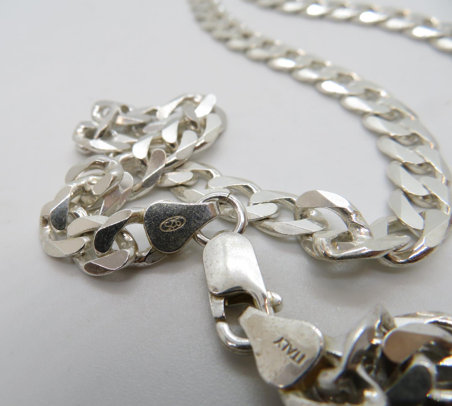 HM silver curb link chain 20" 32g - Image 2 of 2