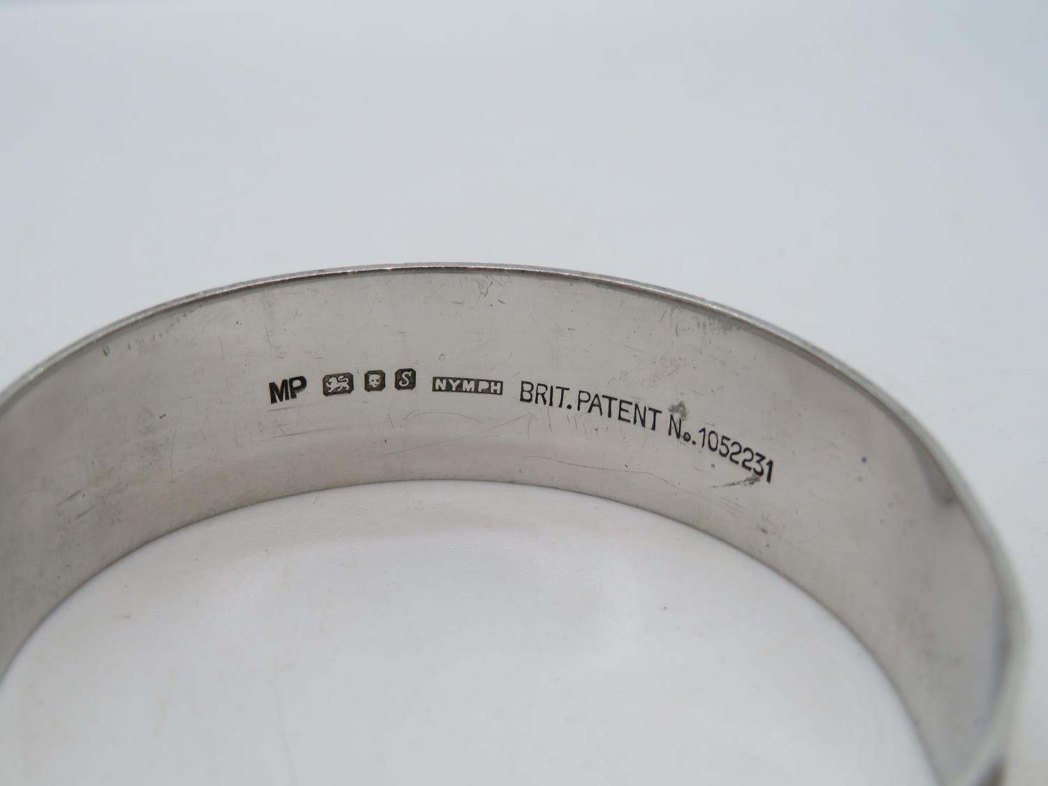 Modernist silver bangle HM London 1973 27g - Image 3 of 3