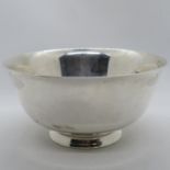 Large silver bowl by ~Royal Irish Silver Company with Dublin HM and later assayed in Sheffield 600g