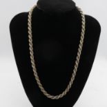 54g 18" silver rope chain