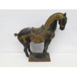 18" cast metal horse