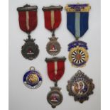 Collection of silver buffs or Masonic medals all HM 97g