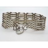 Vintage silver 7 bar bracelet 25g