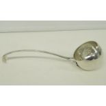 Very fine artisan made silver Arts and Crafts London HM planished drinks ladle 176g 12"