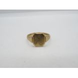 9ct gold signet ring size T 2.6g