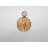 Antique 9ct rose gold golfing medal by WJ Dingley 1924 4.2g