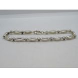 HM silver tennis bracelet set with CZ