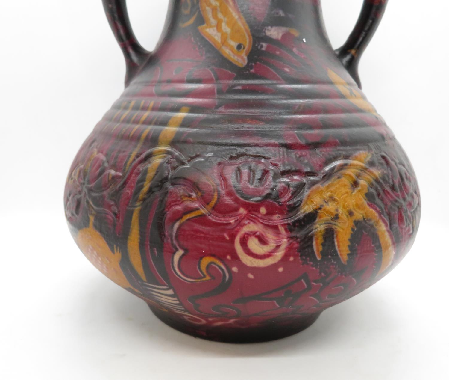 Chinese LUYI coloured pottery - boxed 12" high - Image 3 of 4