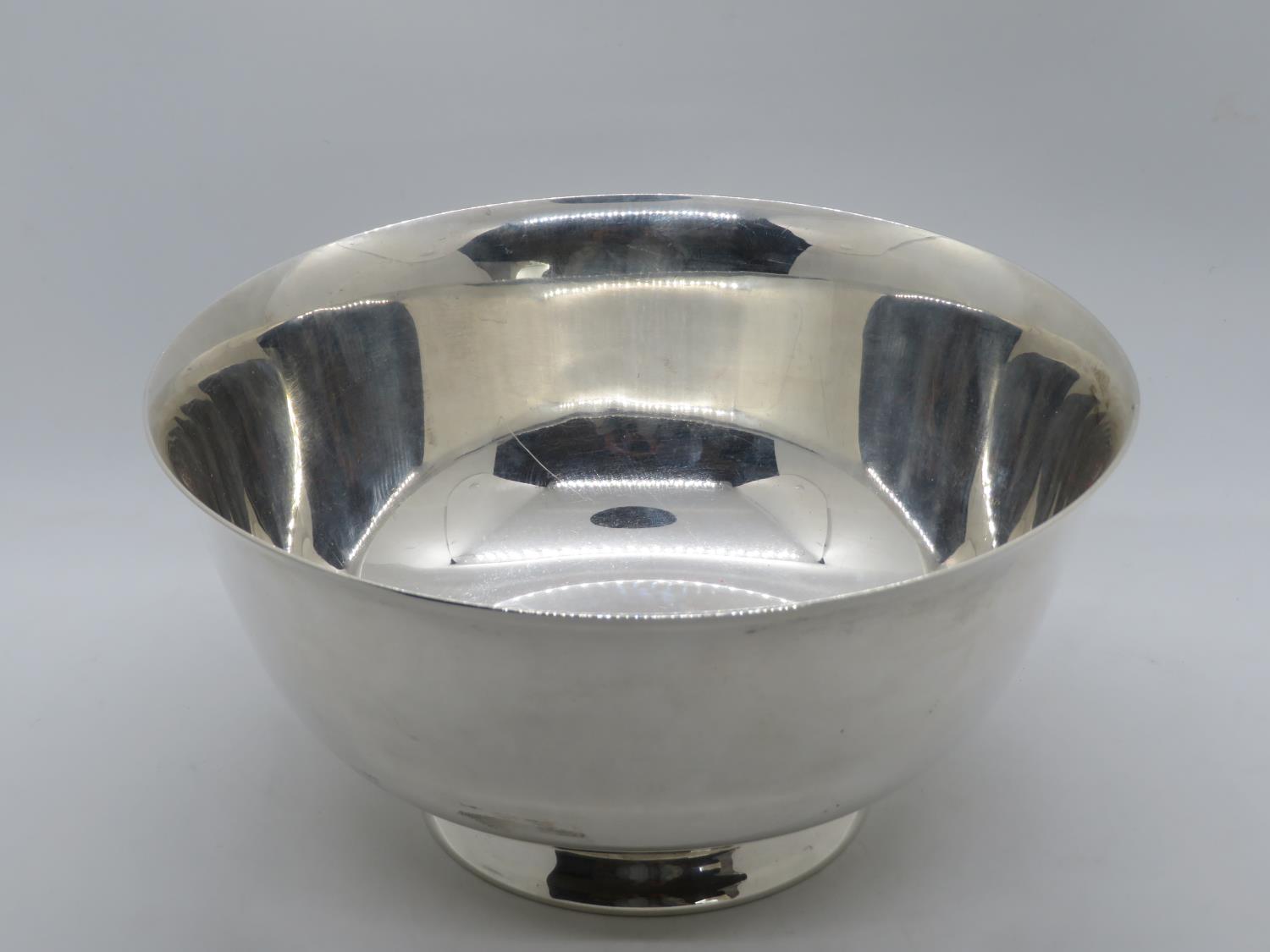 Large silver bowl by ~Royal Irish Silver Company with Dublin HM and later assayed in Sheffield 600g - Image 2 of 3