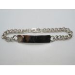 Gentleman's silver ID bracelet 24.8g