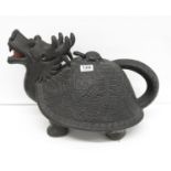 Large dragon headed teapot 24" long with ball in mouth