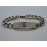 Gent's HM silver ID bracelet 8.5" 59g