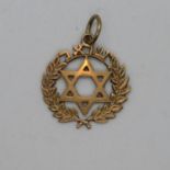 2.1g 9ct star of David gold pendant