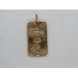 Chunky bullion pendant 9ct gold 14.5g