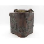 Ceramic tea caddy with dragoons