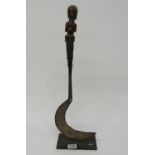 Authentic African hand made sycle with stand showing good age