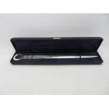 HM boxed silver letter opener