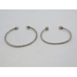 2x silver torcs 29g