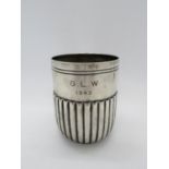 Early silver Christening cup by John Dixon and Sons 3" x 2.5" 112g
