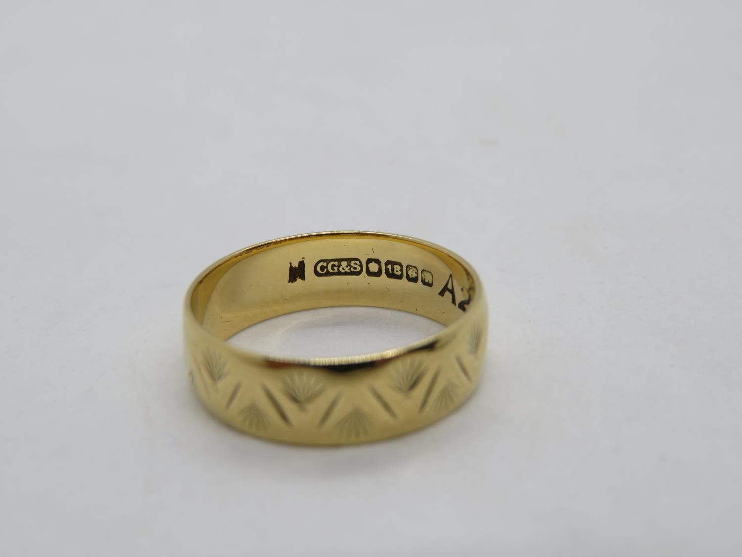 18ct gold size N ring 3.6g - Bild 2 aus 2