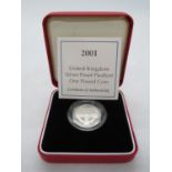 Silver proof Piedfort £1.00