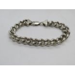 Chunky HM silver gentleman's bracelet 8.5" 57g