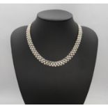 HM silver choker collarette 16" 41.8g