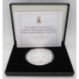 QEII Longest Reigning Monarch 5oz silver proof coin