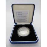 2000 Millennium silver £5.00 proof coin